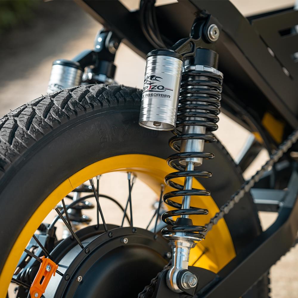 HappyRun G100 Pro Yellow 6000W Electric Bike Dual Battery