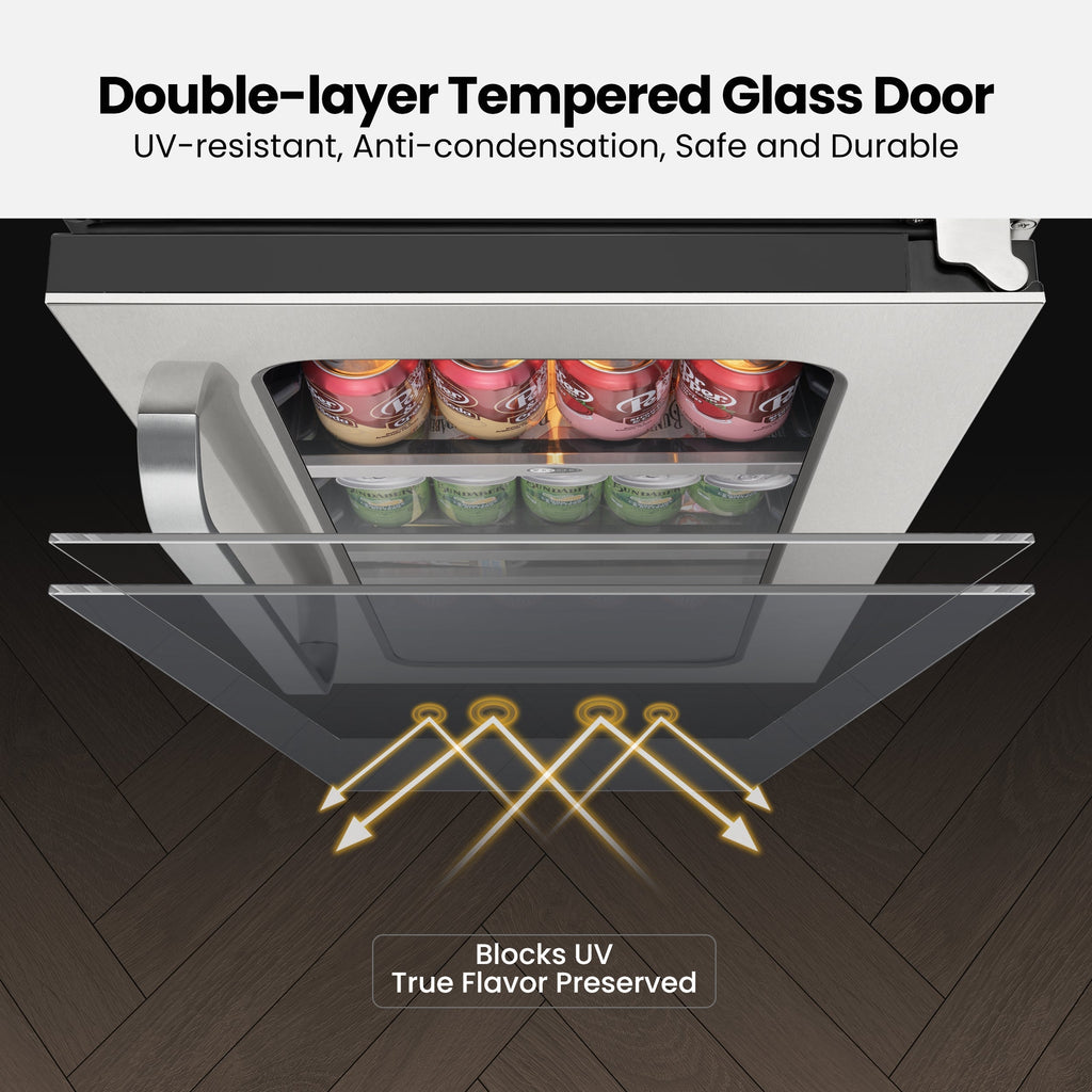 Whynter 128-Can Undercounter Beverage Fridge | BSR-080SB