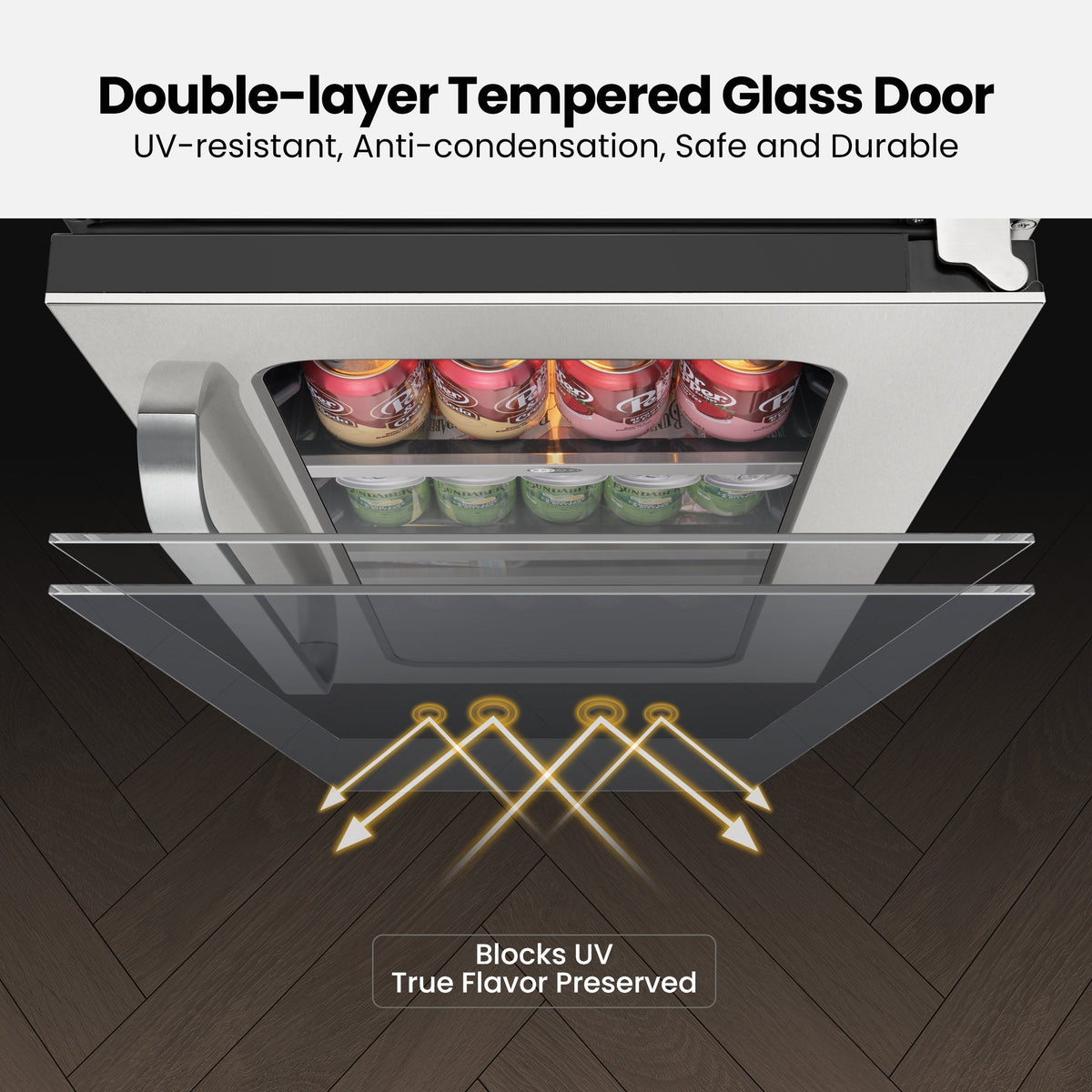 Whynter 128-Can Undercounter Beverage Fridge | BSR-080SB