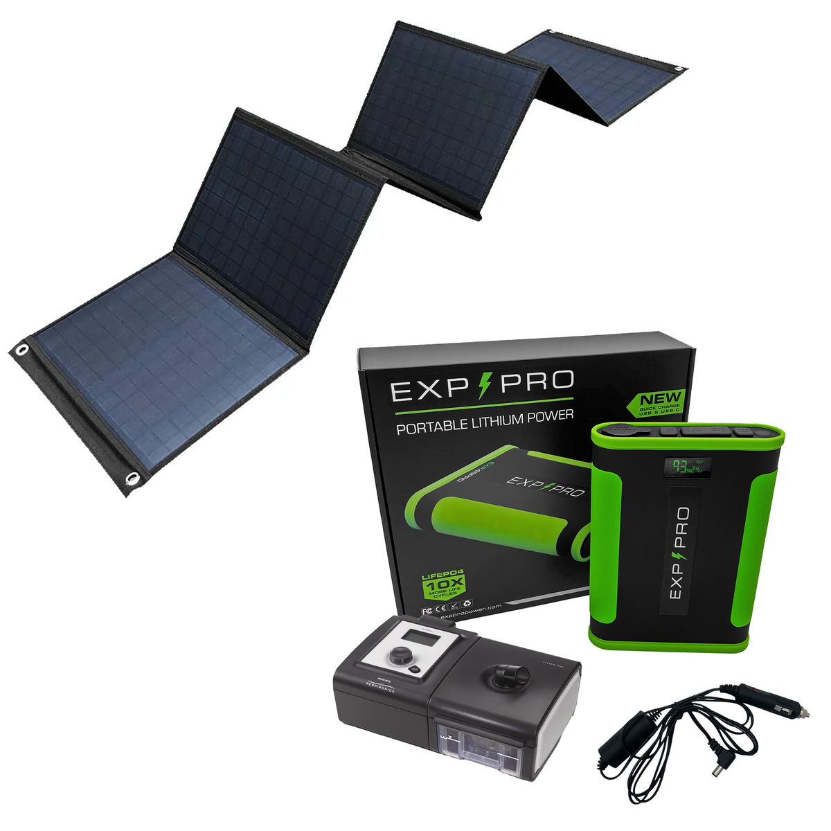EXP48PRO APEX Battery + 60 Watt Solar Panel Bundle