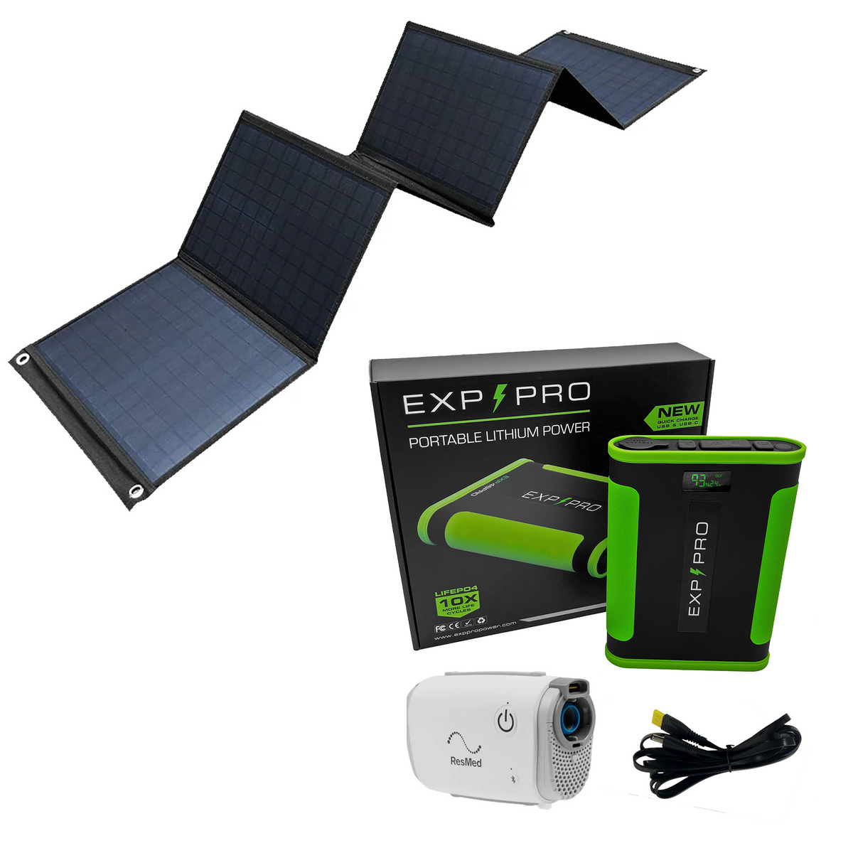 EXP48PRO APEX Battery + 60 Watt Solar Panel Bundle