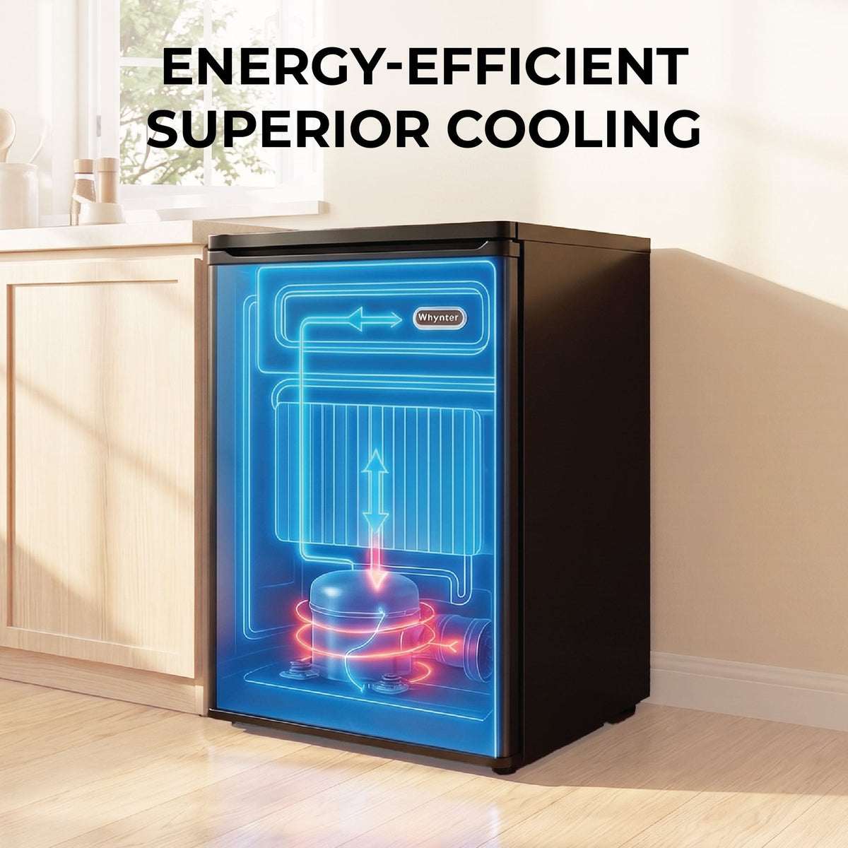 Whynter 3.1 Cu Ft Convertible Fridge/Freezer | CUF-301BK