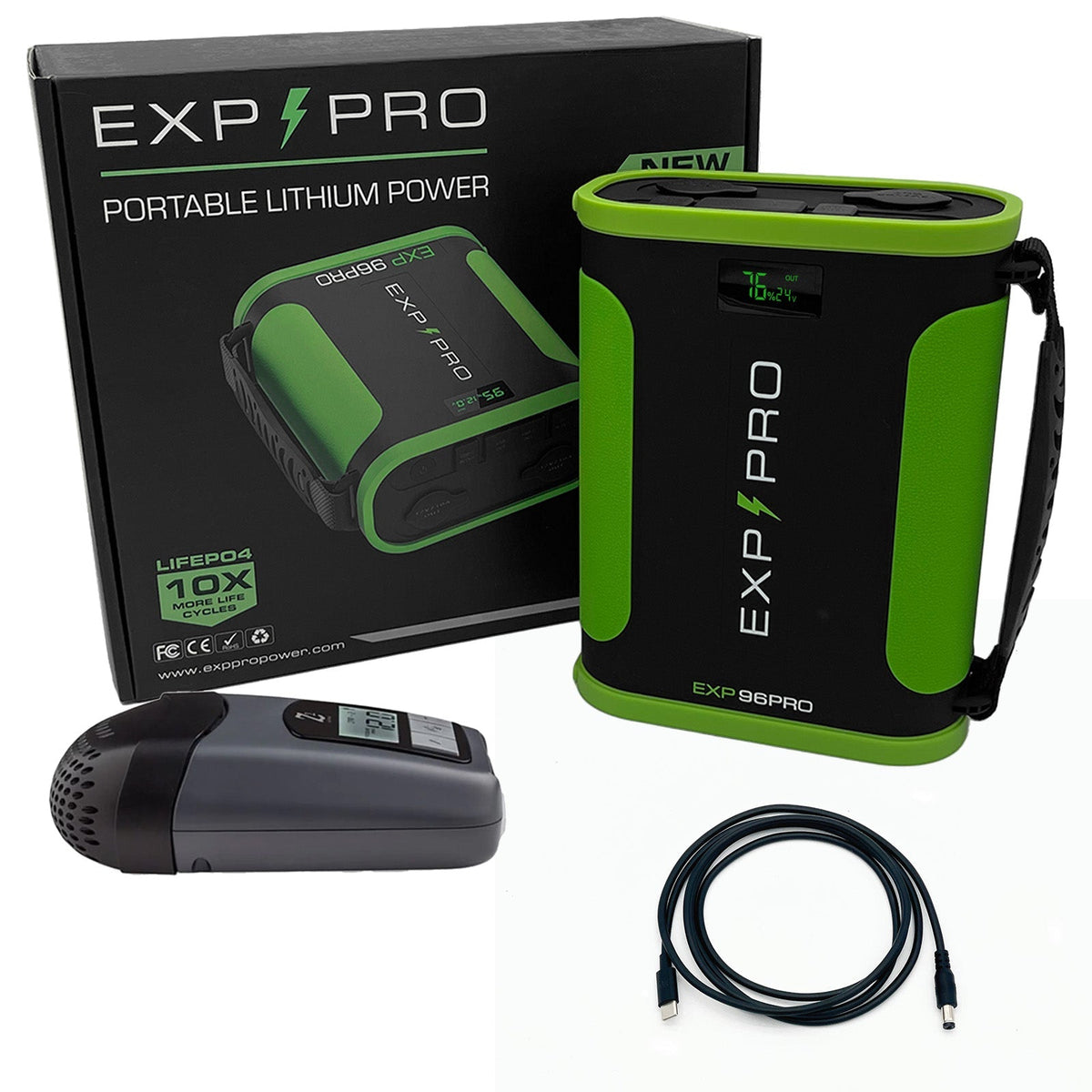 EXP96PRO APEX Battery + 100 Watt Solar Panel Bundle