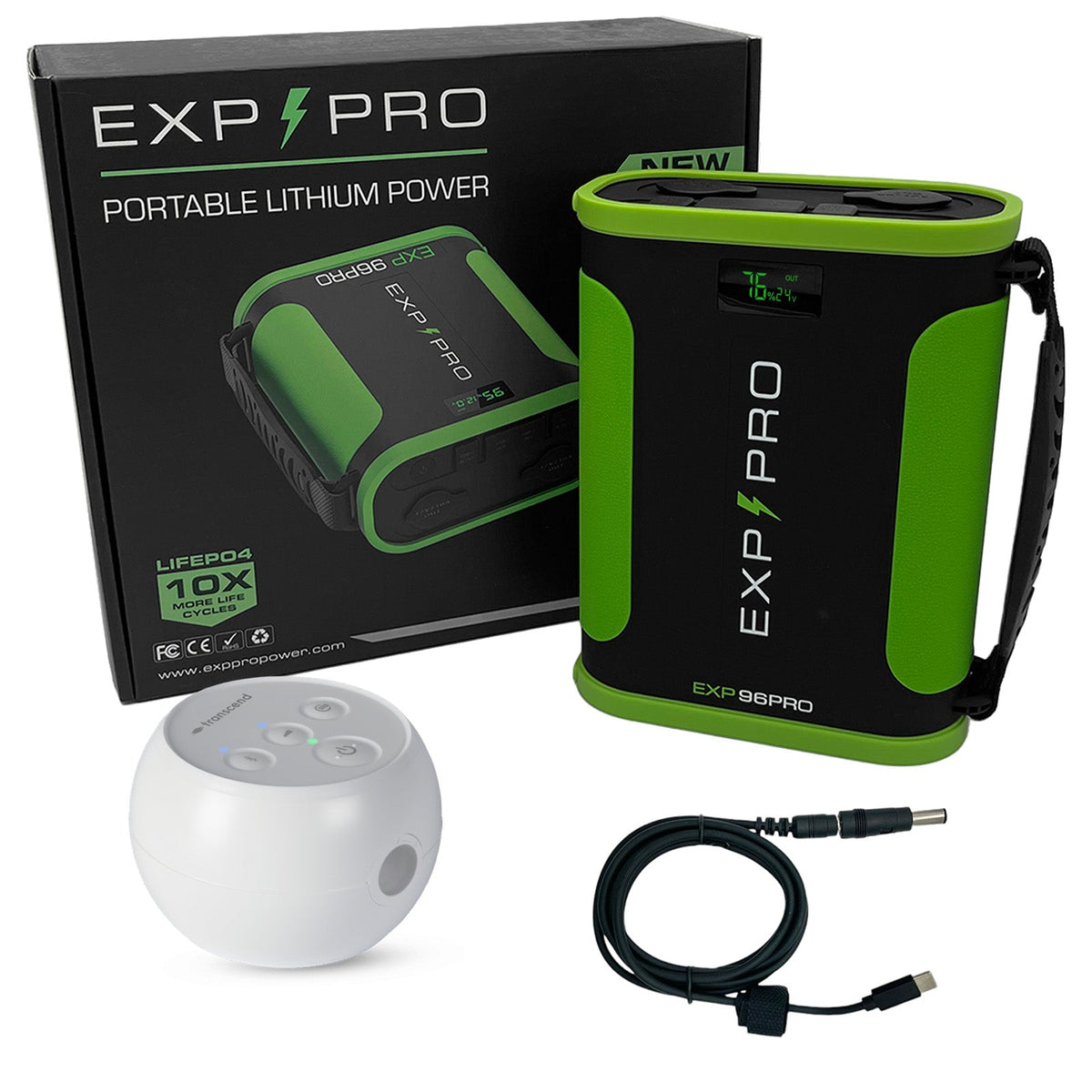 EXP96PRO APEX Battery + 100 Watt Solar Panel Bundle
