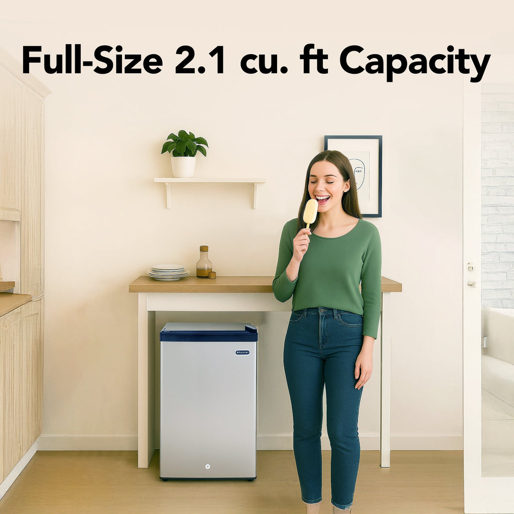 Whynter 2.1 Cu Ft Upright Freezer, Stainless | CUF-210SS