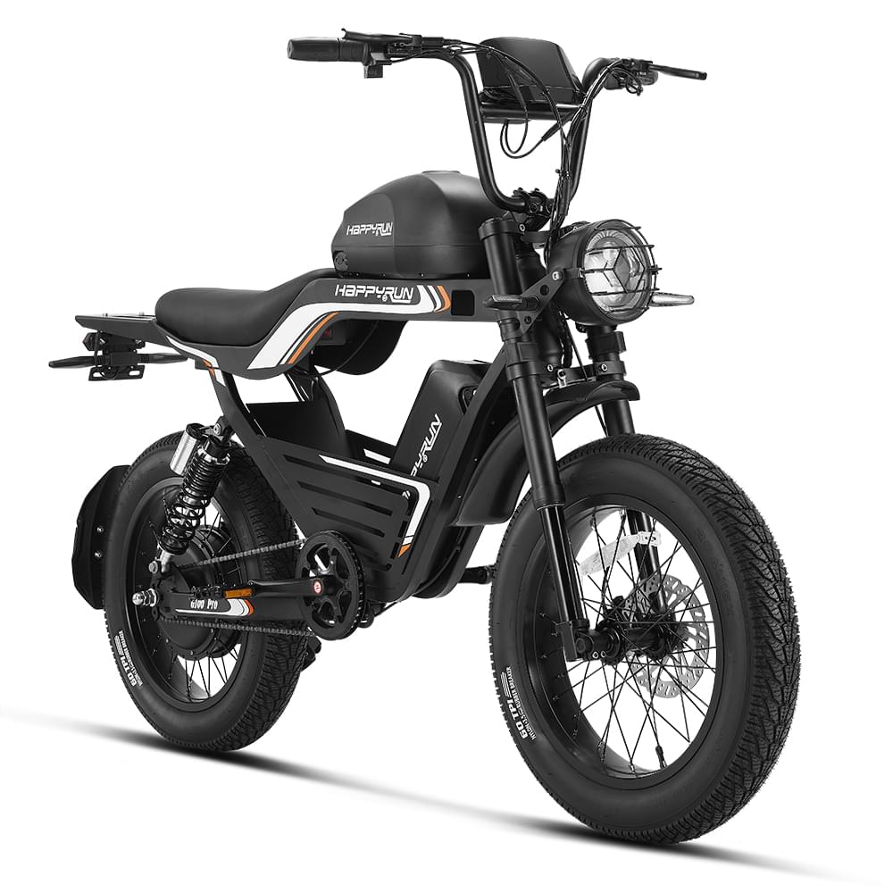 HappyRun G100 Pro Black 6000W Electric Bike Dual Battery