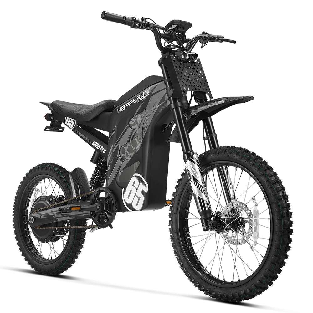 HappyRun G300 Pro 6500W Electric Dirt Bike Black