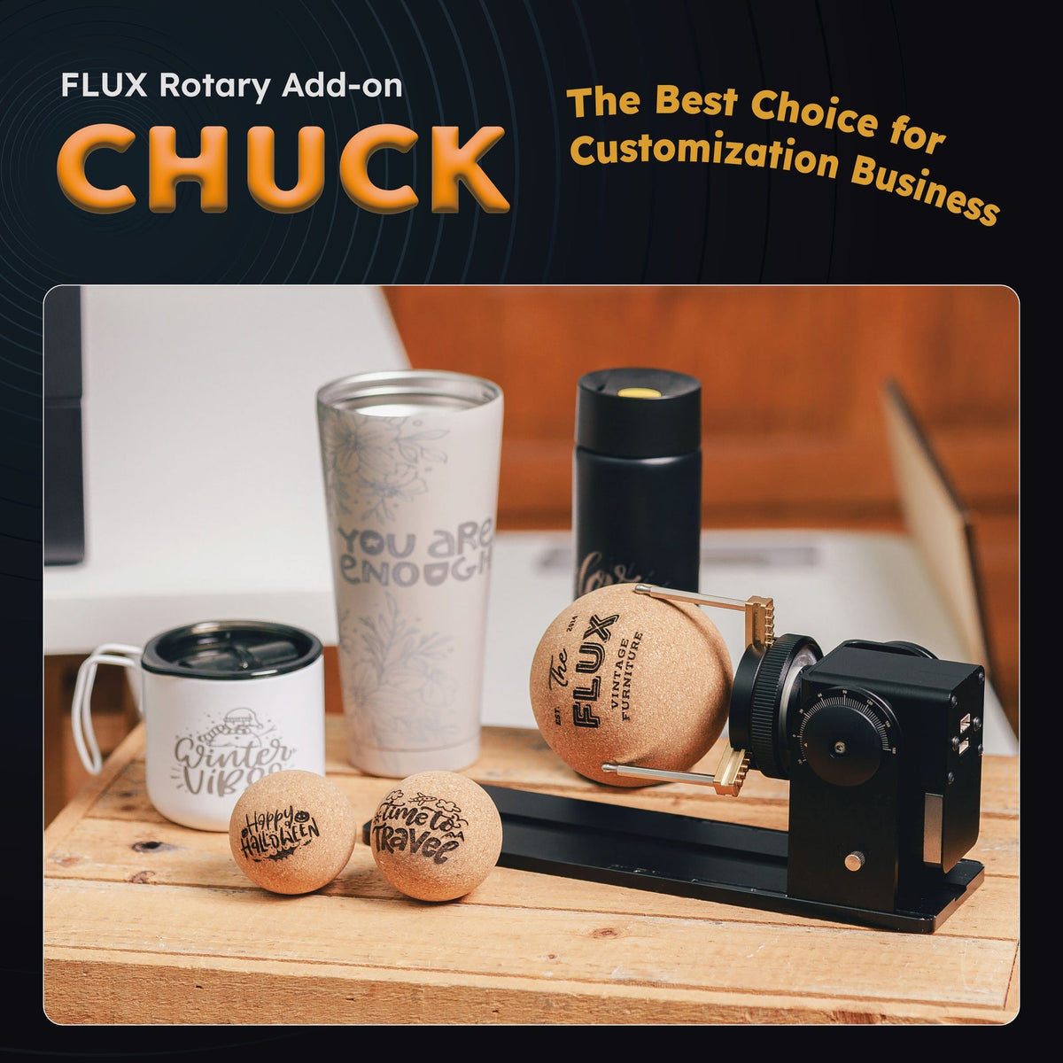 FLUX Beambox II Chuck Rotary