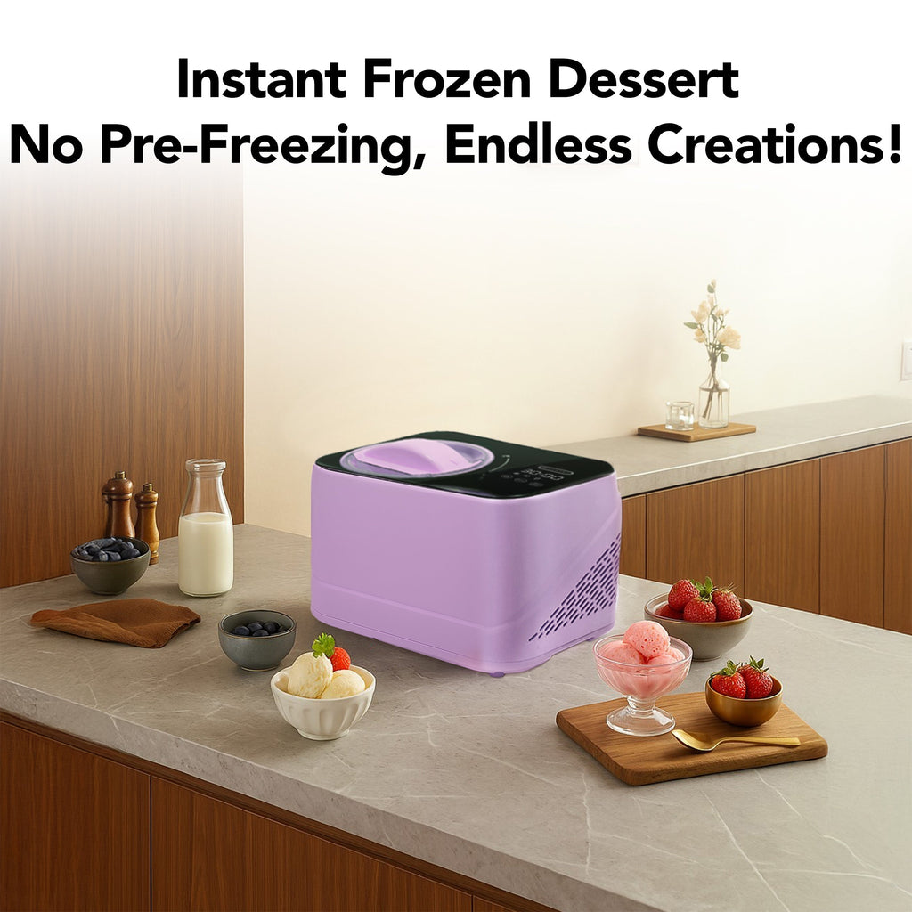 Whynter 0.8 Quart Compact Automatic Ice Cream Maker with Built-In Compressor | ICM-080-LH