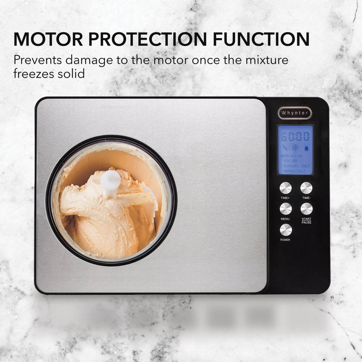 Whynter 2.1 Quart Automatic Ice Cream & Yogurt Maker with Built-In Compressor | ICM-220SSY