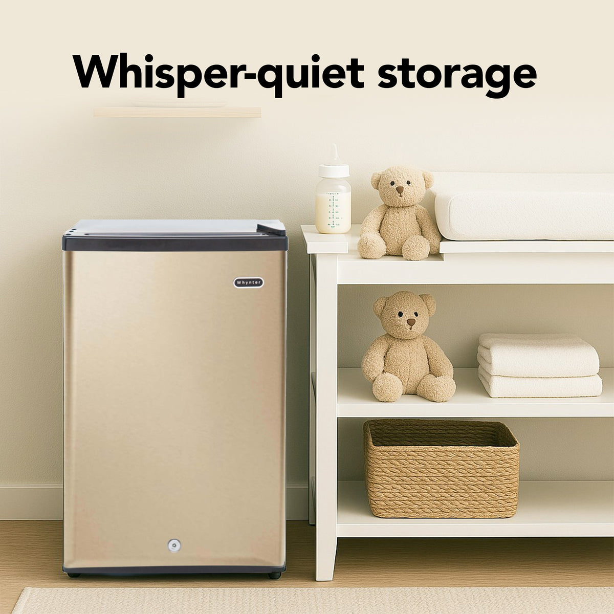 Whynter 2.1 Cu Ft Upright Freezer, Rose Gold | CUF-210SSG