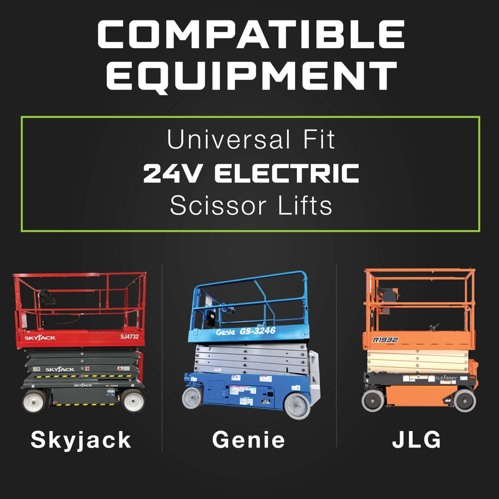 24V 25A Battery Charger - Scissor Lift, Forklift & Electric Pallet Jack - AGM, Lithium & Lead Acid