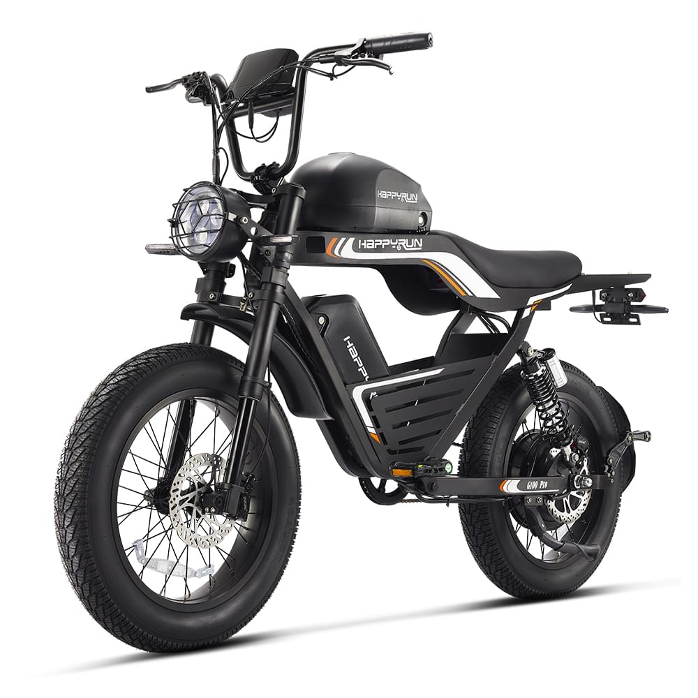 HappyRun G100 Pro Black 6000W Electric Bike Dual Battery