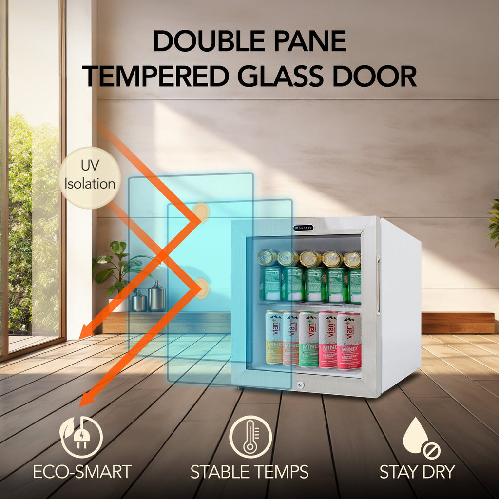 Whynter 68-Can Beverage Fridge with Lock | BR-062WS