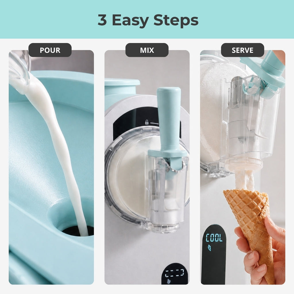 Whynter 7-in-1 Soft Serve Ice Cream Maker & Slushy Machine with Built-In Compressor | ICS-167TB